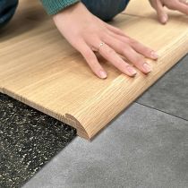 Barre de seuil Chêne Massif Rattrapage de Niveau à recouvrement pour parquet 14mm