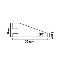 Barre de seuil Chêne Massif Rattrapage de Niveau pour parquet 14mm